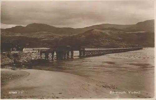 PC55043 Barmouth Viaduct. Valentinstag. Nr 207843. RP