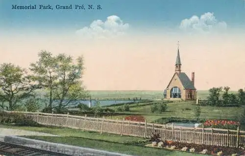 PC53549 Memorial Park. Grand Pre. N.S. Neuheit. Mfg