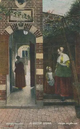 PC53336 A Dutch House. Pieter de Hoogh. Nationalgalerie. G.D. und D. Der Stern