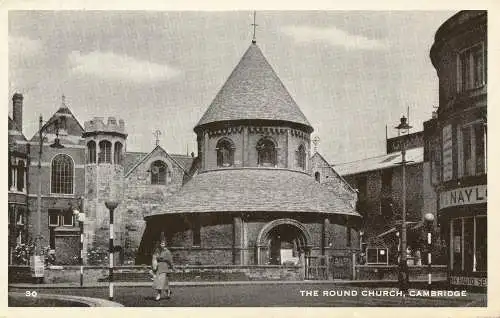 PC54956 Die runde Kirche. Cambridge. 1954