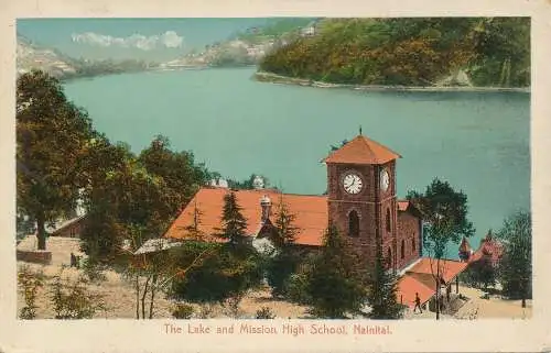 PC53839 The Lake and Mission High School. Nainital. B. Hopkins