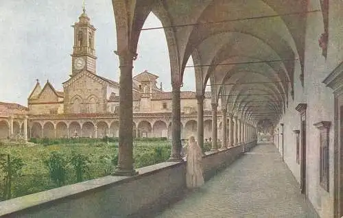 PC54782 Certosa di Firneze. Il Schiostro Grande col Cimitero e il Pozzo. Frateli