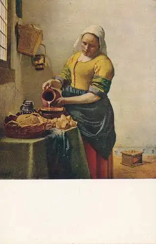 PC59611 Postkarte. Vermeer van Delft. Die Kuchenmaid. E. A. Seemann. Nr 222