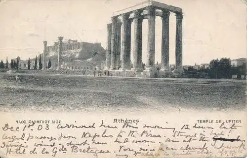 PC52773 Athenes. Temple du Jupiter. 1903