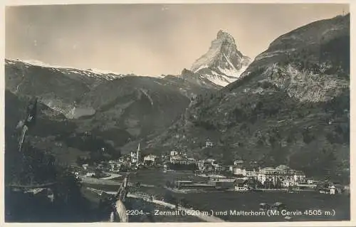 PC51048 Zermatt und Matterhorn. Nr 2204