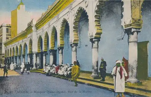 PC52554 Alger. Moschee Djamn Djedid. Rue de la Marine