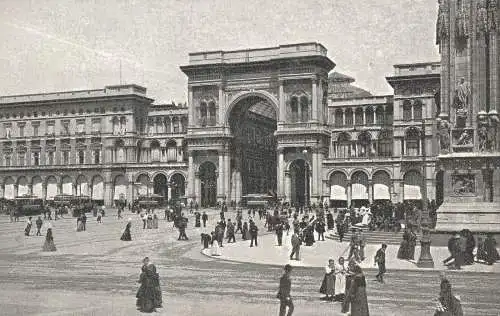 PC51503 Milano. Facciata della Galleria Vitt. Eman II. Cesare Capello