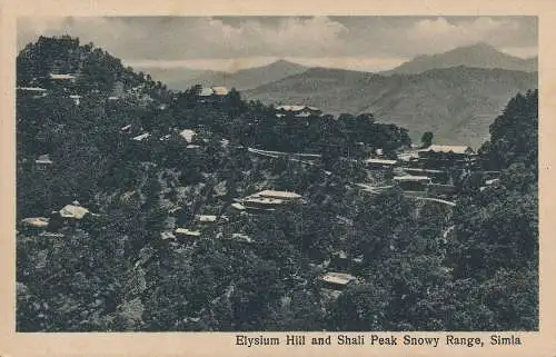 PC52514 Elysium Hill und Shali Peak Snowy Range. Simla. Chamba Ram Jerath