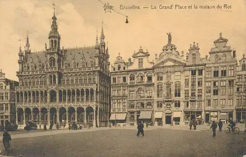 PC54632 Bruxelles. La Grand Place et la Maison du Roi. Heliotypie. 1937