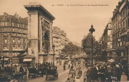 PC54069 Paris. La Porte St Dennis et les Grands Boulevards. Patras. Nr 59