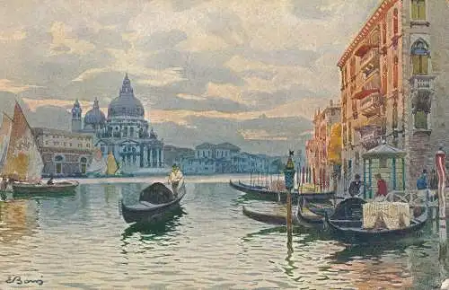 PC52963 Venezia. Canal Grande e Chiesa della Salute. C. Varagnolo. B. Hopkins