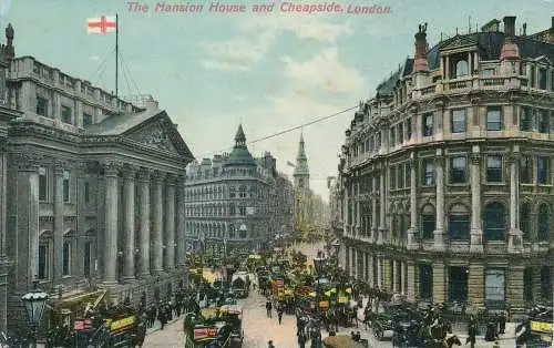 PC54962 The Mansion House und Cheapside. London. Hartmann