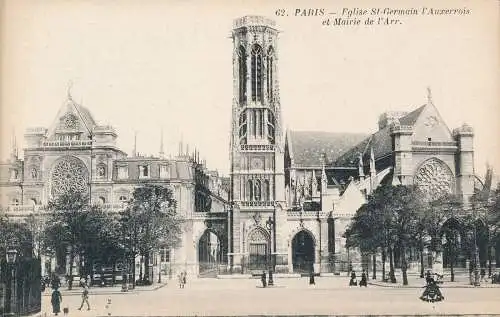 PC52447 Paris. Eglise St. Germain l Auxerrois et Mairie de l Arr. L Abeille. Nein