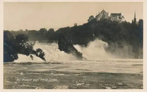 PC53895 Der Rheinfall Gegen Schloss Laufen