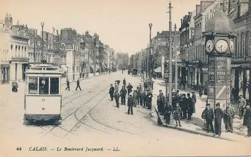 PC54315 Calais. Le Boulevard Jacquard. Levy Fils. Nr 44. B. Hopkins