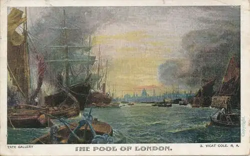 PC60586 The Pool of London. G. Vicat Cole. R. A. Tate Gallery. 1905