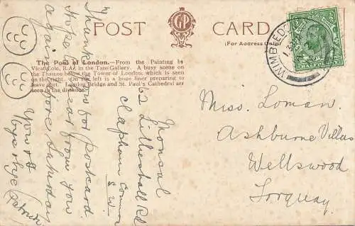 PC61524 The Pool of London. G. und S. 1912
