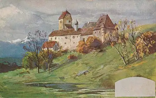 PC59504 Gemälde-Postkarte. Ein Schloss