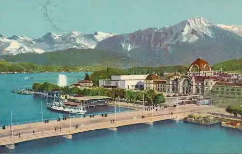 PC53343 Luzern mit den Alpen. Globetrotter. Nr 4013. 1959. B. Hopkins