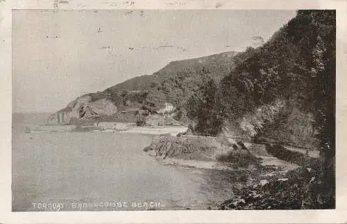 PC61828 Torquay. Babbacombe Beach. 1918