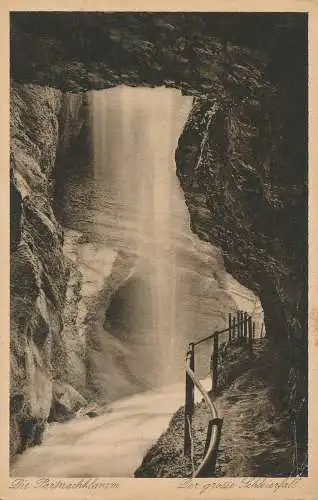 PC53265 Matrize Partnachklamm. Der Große Schleierfall. H. Birkmeyer. 1930. B. Hopki