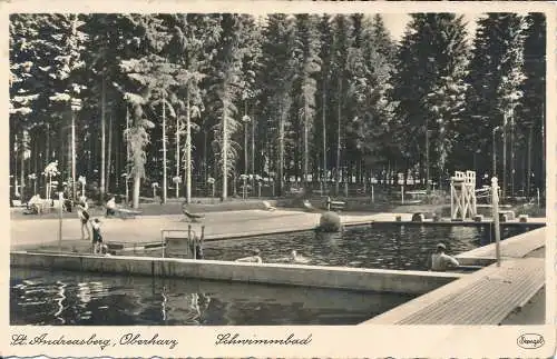 PC53046 St. Andreasberg. Oberharz. Schwimmbad. Stengel. RP
