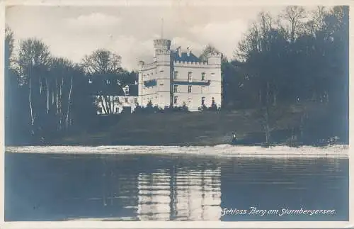 PC53698 Schloss Berg am Starnbergersee. Ottmar Zieher. Nr 395. RP. B. Hopkins