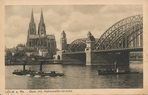 PC52199 Coln a. Rh. Dom mit Hohenzollernbrücke