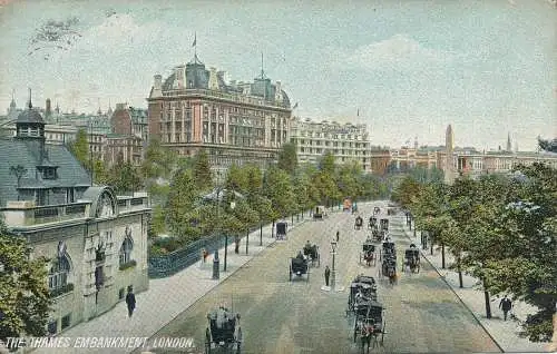 PC60431 The Thames Embankment. London. P. P. und P. 1905