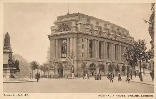 PC61013 Australia House. Strang. London. Serie A. Nr 43