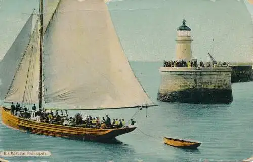 PC61881 The Harbour. Ramsgate. Giesen Bros. Emaille. 1908