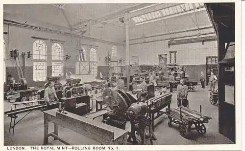 PC61222 London. The Royal Mint Rolling Room. Nr 1