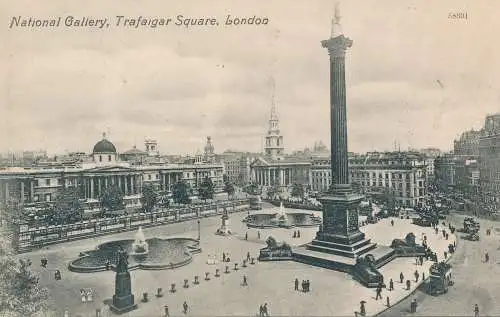 PC61941 National Gallery. Trafalgar Square. London. Valentinstag. Nr 58391