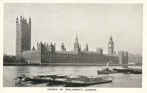 PC61937 Houses of Parliament. London. Sepia Glanz