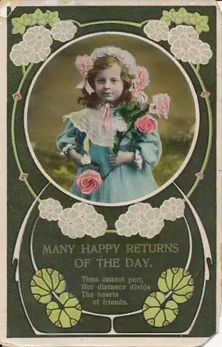 PC62894 Viele glückliche Rücksendungen des Tages. 1912