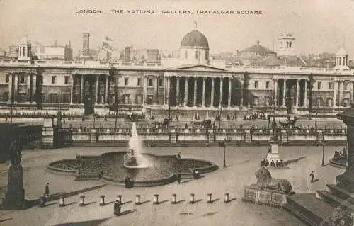 PC61083 London. Die Nationalgalerie. Trafalgar Square. W.M.B