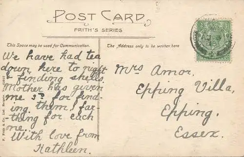 PC60175 Woolacombe. Barricane Shell Beach. Frith. 1913