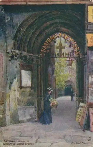 PC60758 Gateway. führt zur St. Bartholomäuskirche. stecken. Oilette. Nr 6257