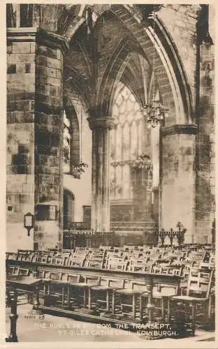 PC60496 The Kings Pew from the Transept. Kathedrale St. Giles. Edinburgh. Valenti