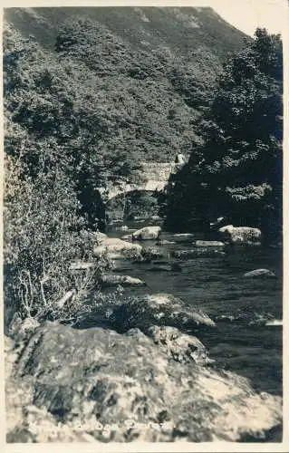 PC61859 Alte Postkarte. Brücke und Fluss. Z. G. Castle. 1955