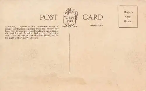 PC61975 Aldwych vom Strand. London. M. und L. National