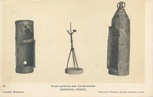 PC61269 Handlaternen und Kerzenhalter. Mittelalter. Walterlow