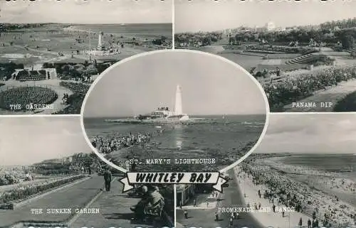 PC62781 Whitley Bay. Mehrfachansicht. Lachs. RP. 1963