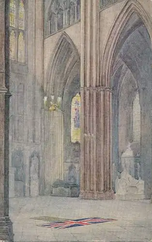 PC61412 Inschrift auf dem Grab in Westminster Abbey. Ein britischer Krieger, der
