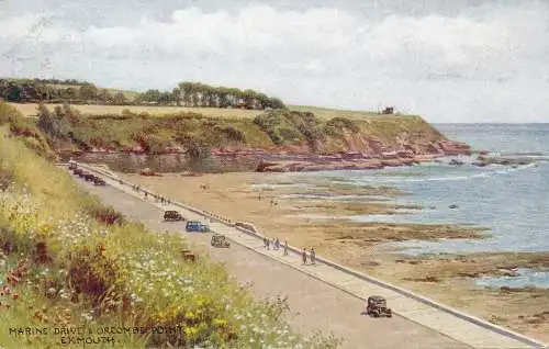 PC62915 Marine Drive und Orcombe Point. Exmouth. Lachs. Nr 4311