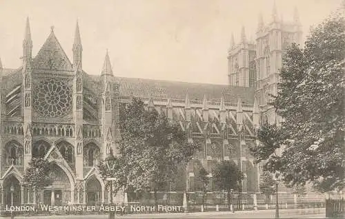 PC61199 London. Westminster Abbey. Nordfront. J. J. Corbyn