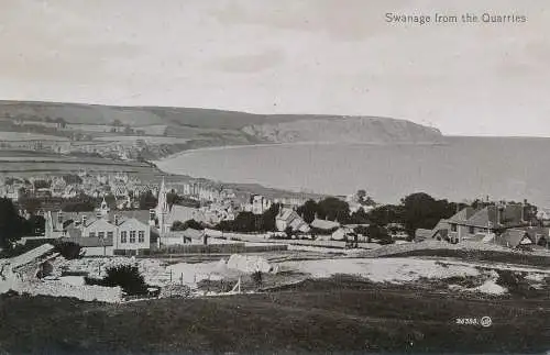 PC62416 Swanage aus den Steinbrüchen. Valentinstag. Nr 36355