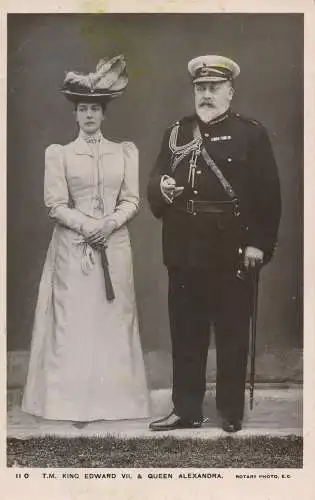 PC63066 T. M. König Edward VII und Königin Alexandra. Drehbar. 1908