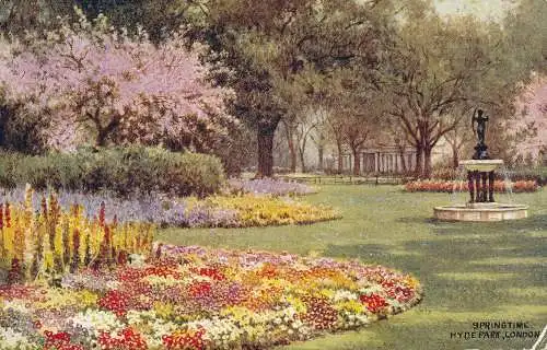 PC61811 Springtime. Hyde Park. London. Lachs. Nr 4048. 1942