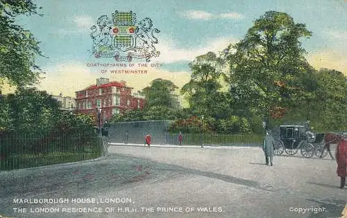 PC61790 Marlborough House. London. The London Residence of H. R. H. The Prince o